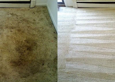 Hĺbkové tepovanie kobercov Bratislava, vytepovaný koberec vz. špinavý koberec